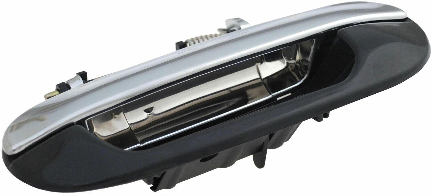 Exterior Door Handle Rear Left Chrome Lever Smooth Black House - Dorman# 88193