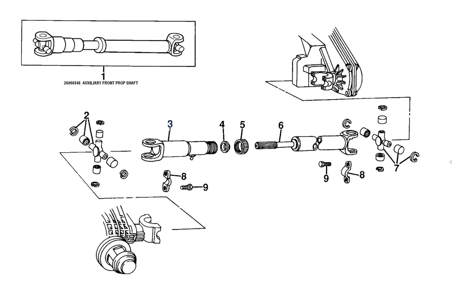 26006948 OEM Front Axle Drive Shaft (Propeller Shaft) S10 Blazer Jimmy