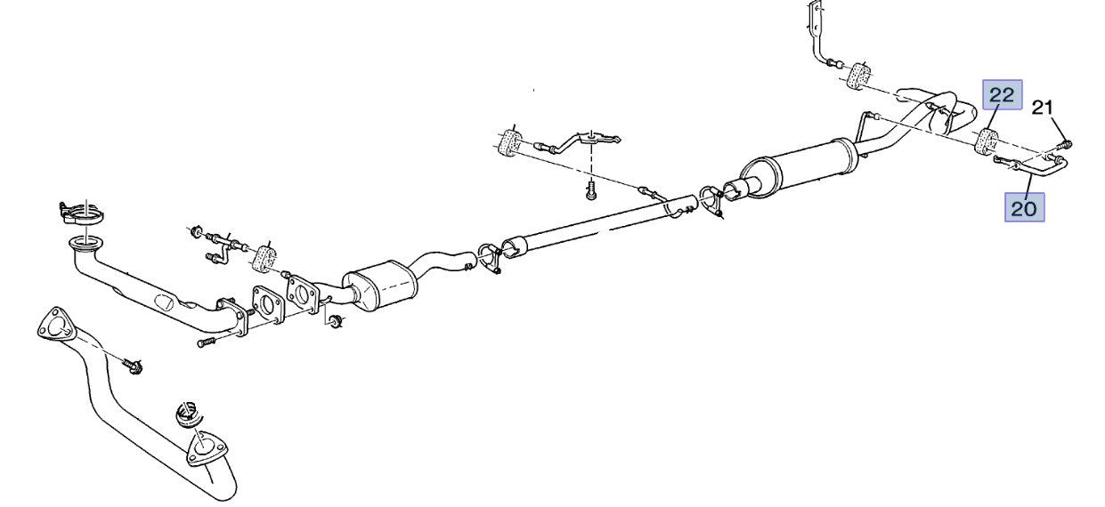 New GM OEM Muffler Hanger Assembly 15739186
