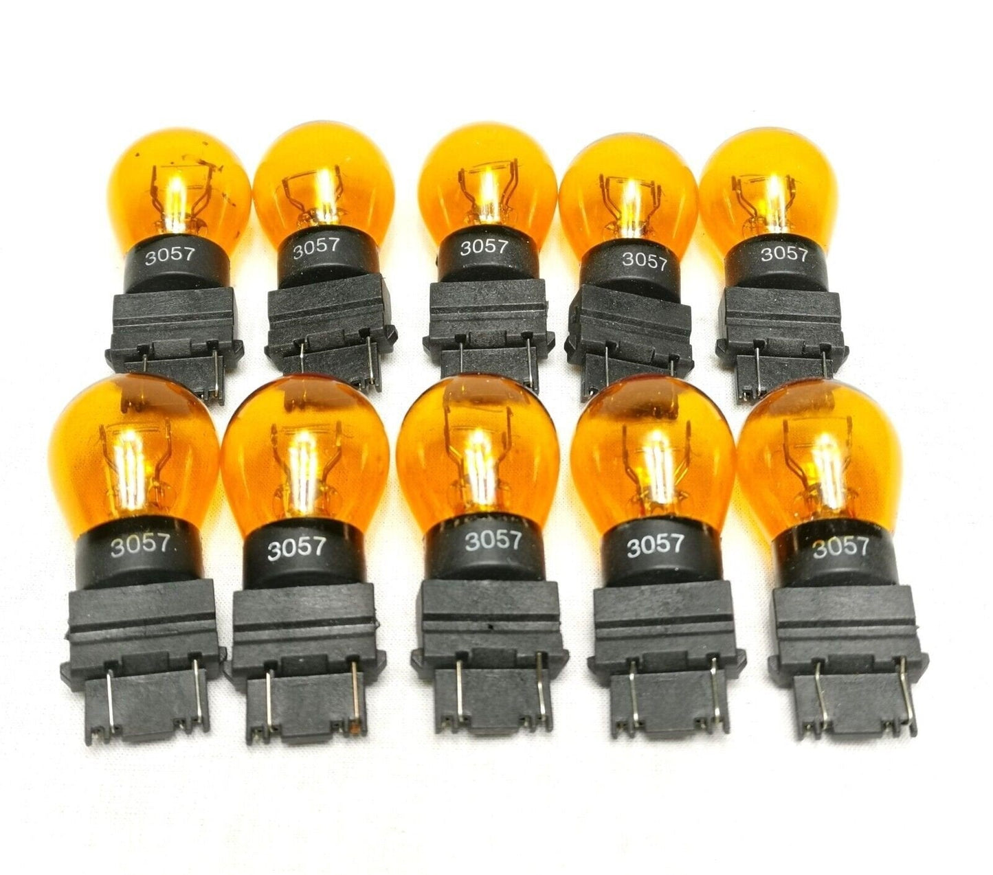 Set of 10 Lamp Bulb Lightbulbs 3057NA Amber Turn Signal Parking DRL Light Bulbs
