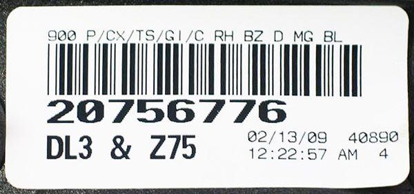 OEM Passenger Side Mirror 09-14 Escalade Suburban Ming Blue / Chrome DL3 UFT Z75