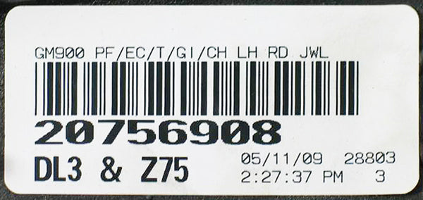 OEM Driver Power Fold Mirror Arrow 09-14 Escalade Yukon Tahoe Red/Chrome DL3 Z75