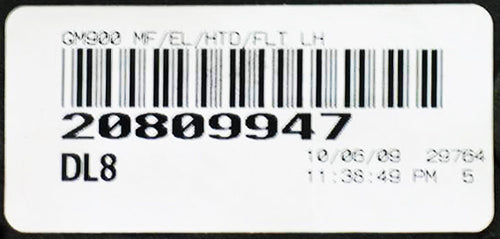 20843116 OEM Driver Mirror 09-13 Silverado Tahoe Yukon Black/Black Grain DL8