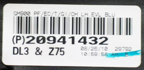 NewOEM GM Power Driver Side View Mirror; Blue & Chrome 09-13 Escalade Yukon