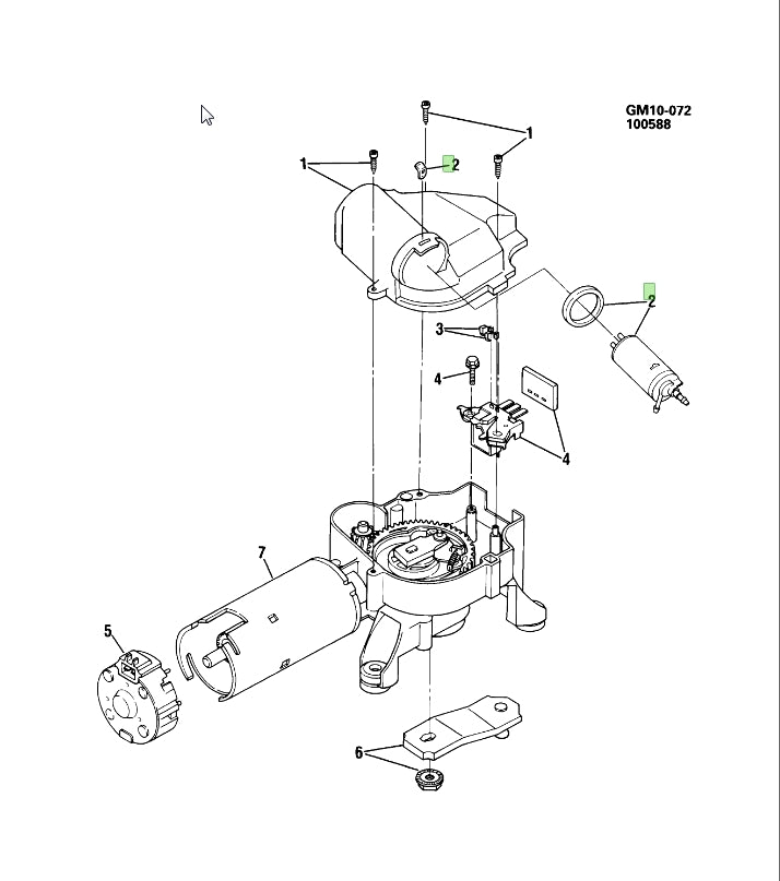 GM Washer Pump Kit 22048650 84-91 GMC Olds Buick Cadillac Pontiac Chevrolet