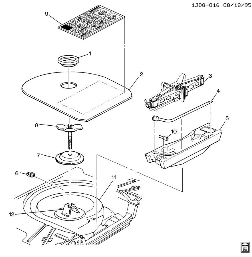 OEM Jack GM #22671683 for 1992-2005 Cavalier 1997-2005 Malibu 1999-2005 Grand Am