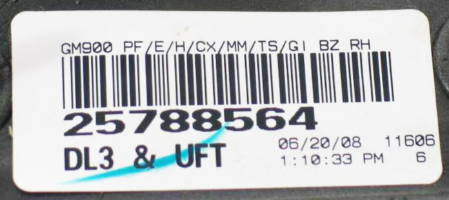 New OEM Passenger Mirror 09-13 Chevrolet GMC Trucks Black Texture/Molded DL3 UFT