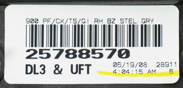 OEM Passenger Side Mirror 09-13 Chevrolet GMC Truck Stealth Gray/ Molded DL3 UFT
