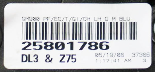 OE Driver Power Fold Mirror Arrow 09-14 Escalade Yukon Tahoe Blue/Chrome DL3 Z75