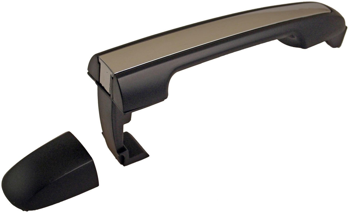 Ext Door Handle Front Right w/o Keyhole Primed Black w/ Chrome Insert - 79823