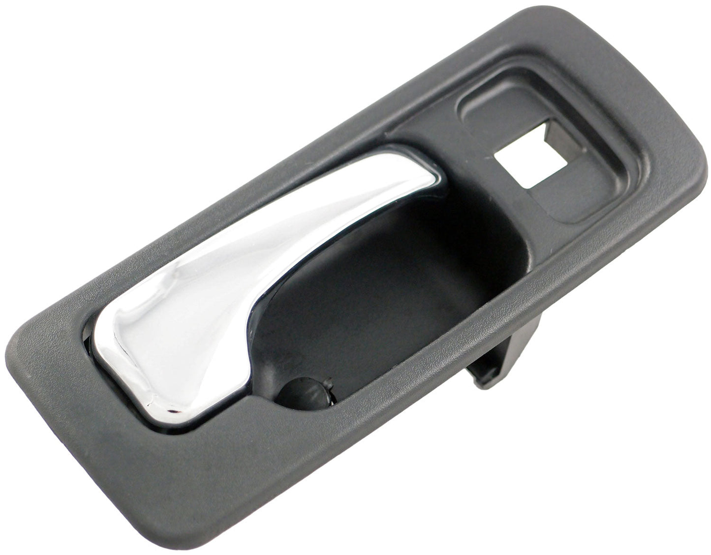 Interior Door Handle Front Right With Lock Hole Chrome Black - Dorman# 92428