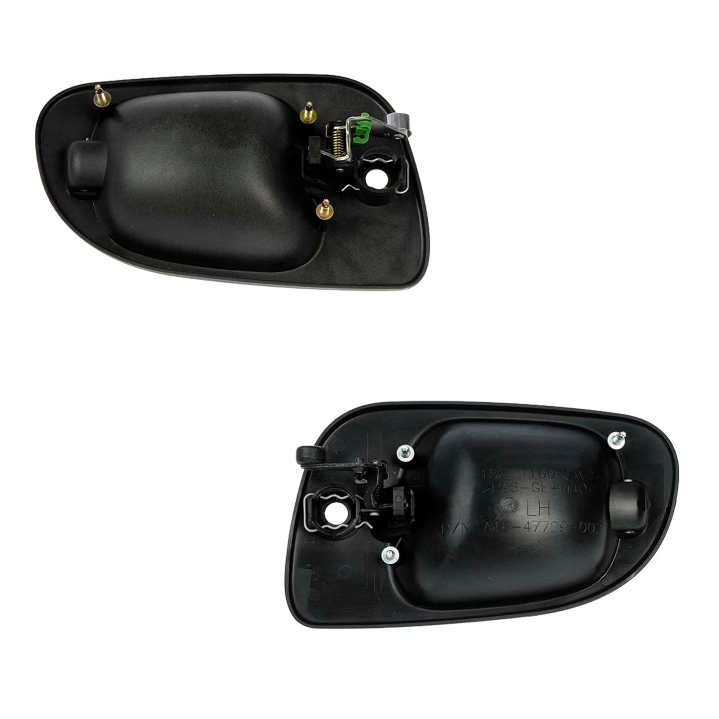 Black Front L&R Ext Door Handles (Dorman 760-5207 & 760-5208) 08-11 Freightliner