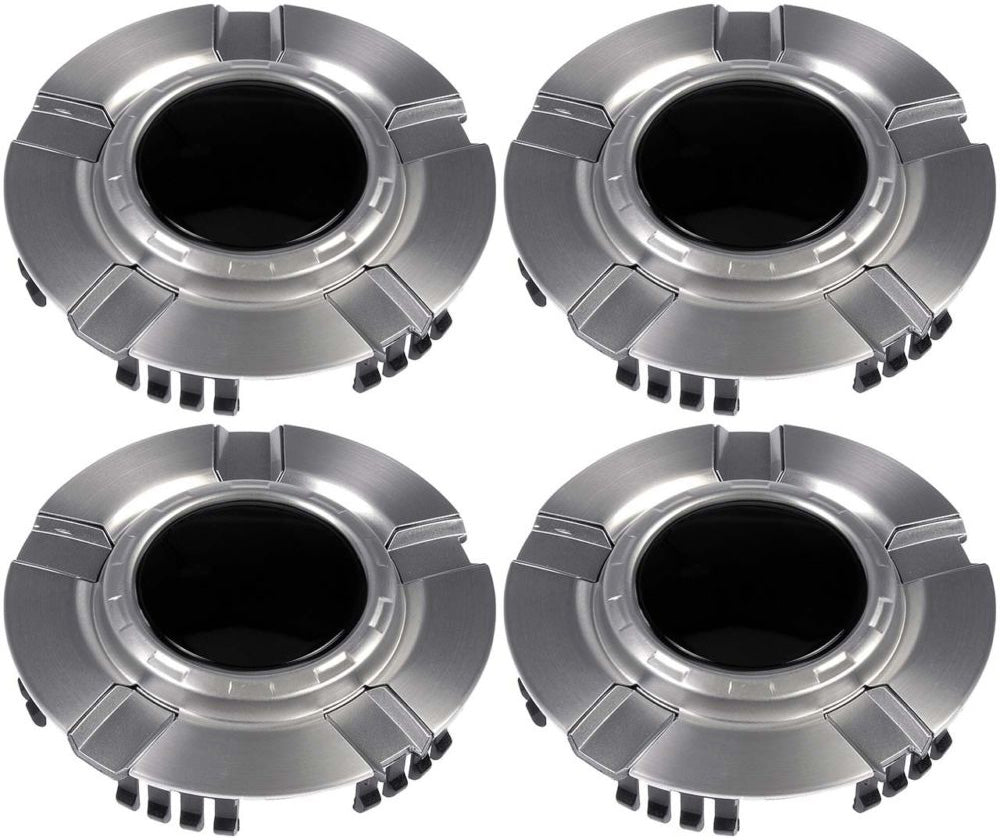 Four Brushed Aluminum Wheel Center Caps (Dorman# 909-027)