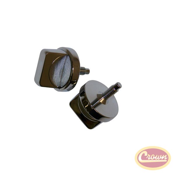 Windshield Knobs (Chrome) - Crown# RT26028