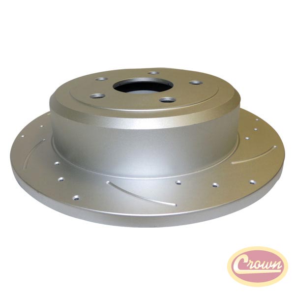 Brake Rotor Set (Rear; Drilled & Slotted) - Crown# RT31026