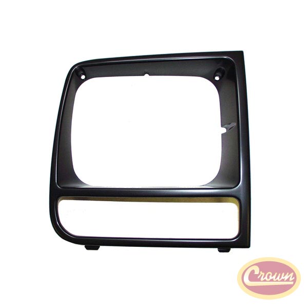 Right Headlamp Bezel (Black/Black) - Crown# 55055136