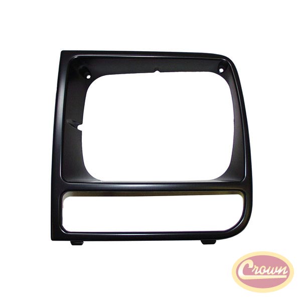 Left Headlamp Bezel (Black/Black) - Crown# 55055137