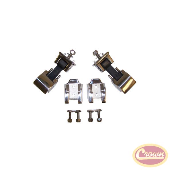 TJ Stainless Steel Hood Catch Kit - Crown# RT26044