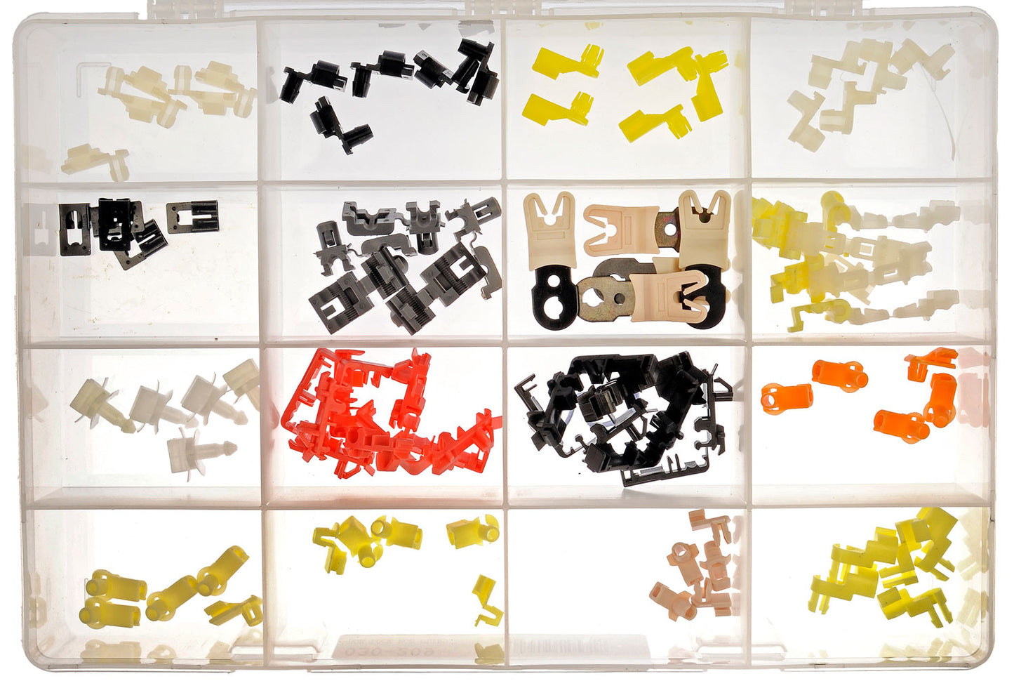 Door Lock Rod Clip Assorment (Dorman 030-209) 16 SKU/80 Pc. Tech Tray