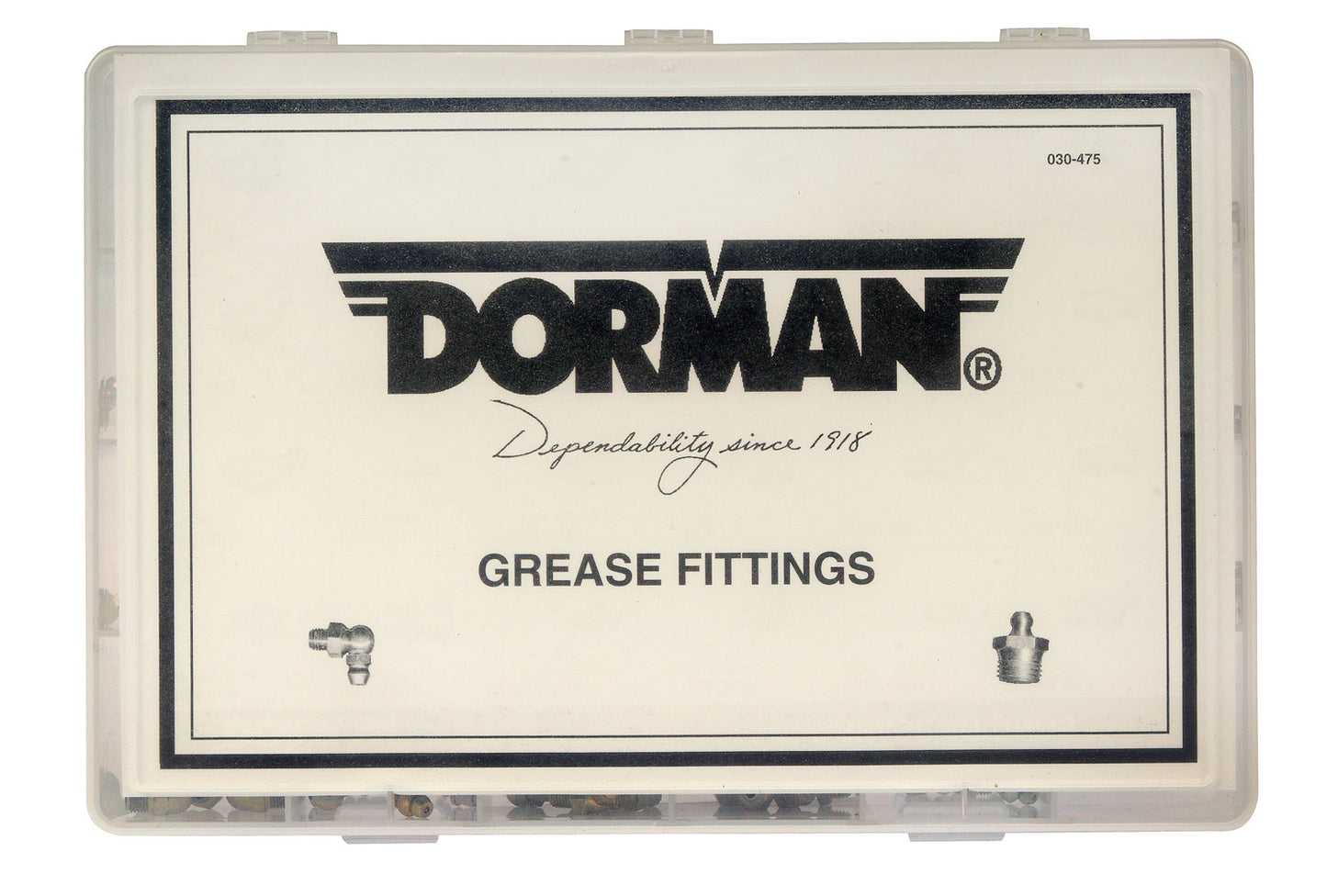 Brass Grease Fitting Tech Tray Assortment (Dorman #030-475)Contains 101 Pcs.