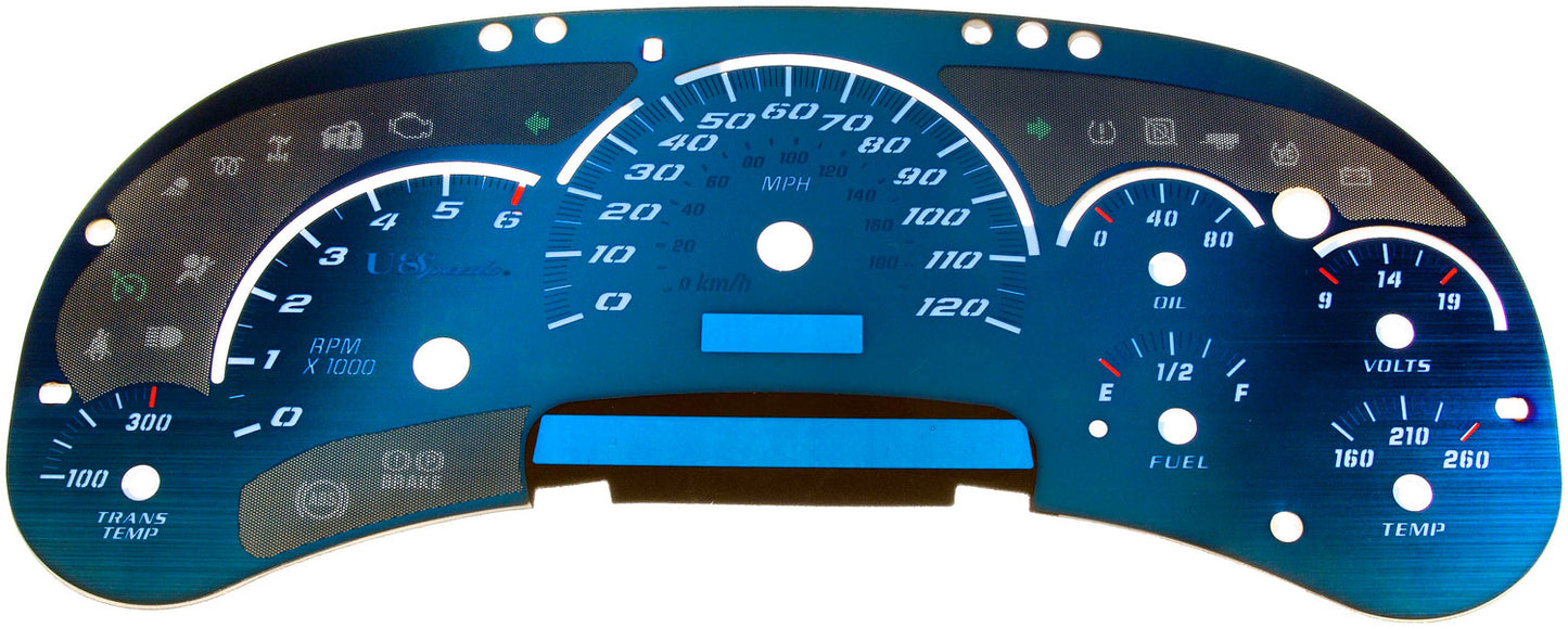 Instrument cluster upgrade kit - Aqua w/ trans temp (Dorman 10-0107B)