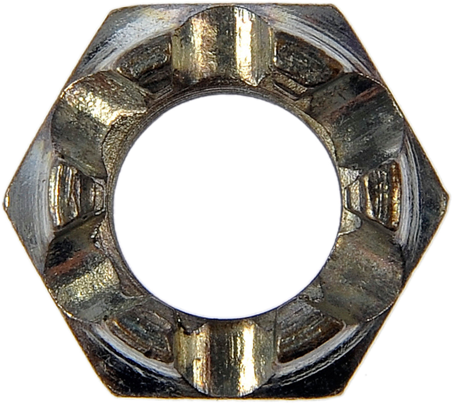 Hex Nut-Castellated-Thread Size: 3/8-24, Height: 9/16 In. - Dorman# 814-062
