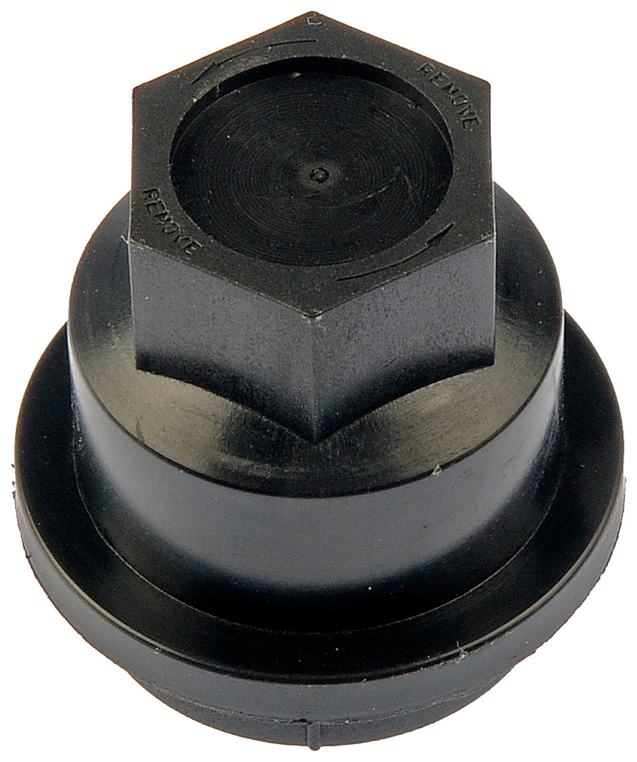 Black Wheel Nut Cover M24-2.0, Hex 19mm - Dorman# 611-615