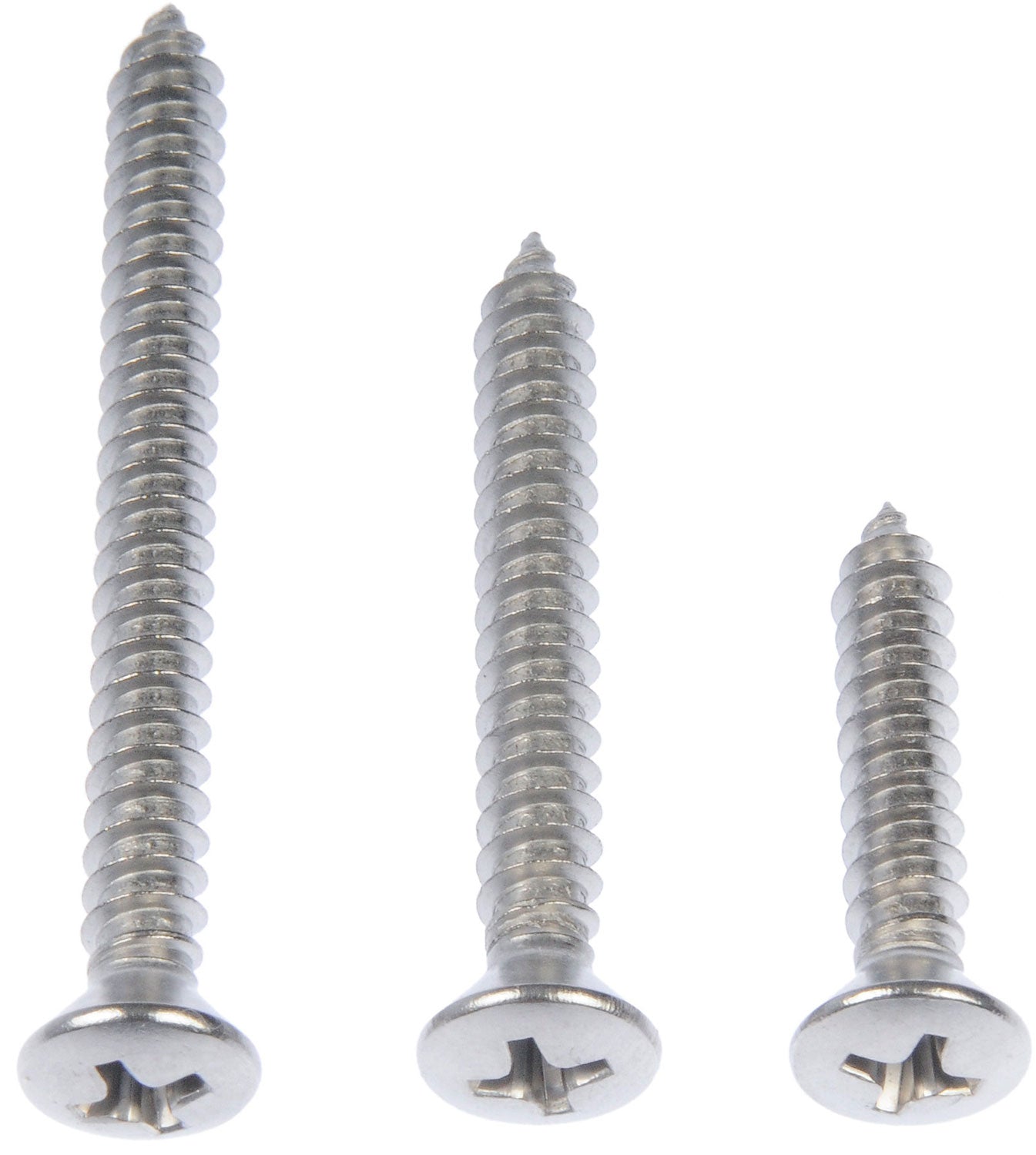Oval Stainless Steel Self Tapping Screw - No10x1", 1-1/2", 2" - Dorman# 784-145
