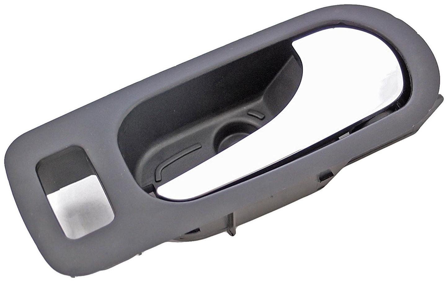 New Interior Door Handle - Rear Right - Chrome & Black (Ebony) - Dorman 81811
