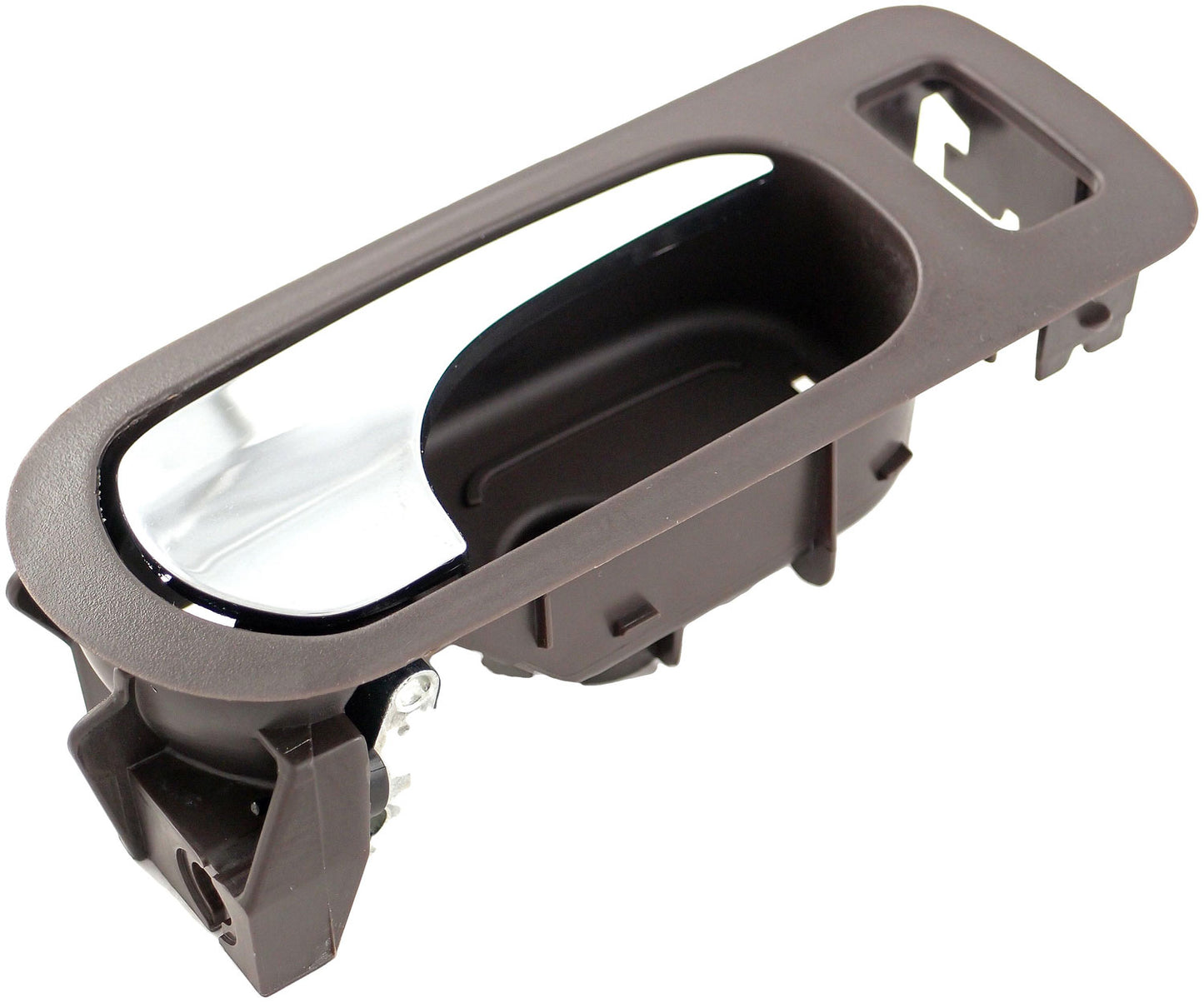 New Interior Door Handle - Front Right - Chrome & Brown (Cocoa) - Dorman 81823