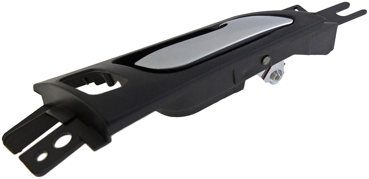 Int Door Handle Front Right Satin Chrome Lever/Black Housing - Dorman# 81893