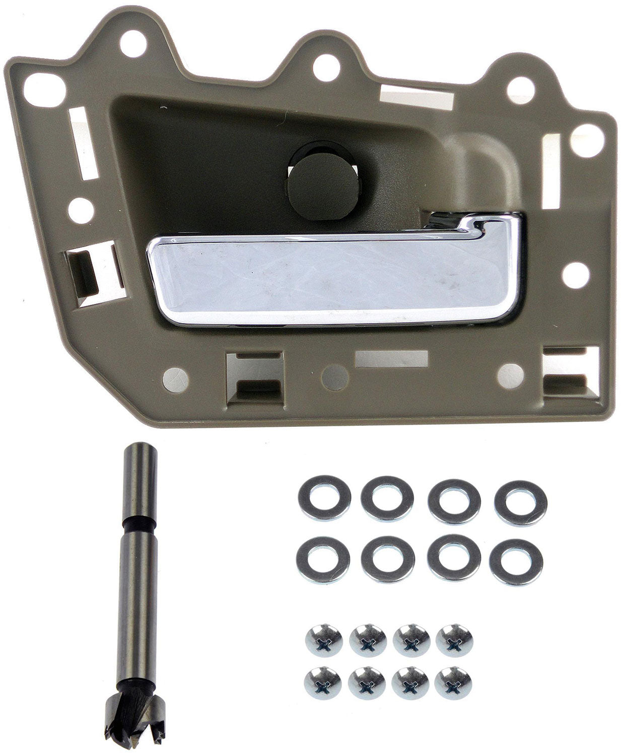 New Interior Door Handle Chrome Lever, Light Gray Housing - Dorman 82303