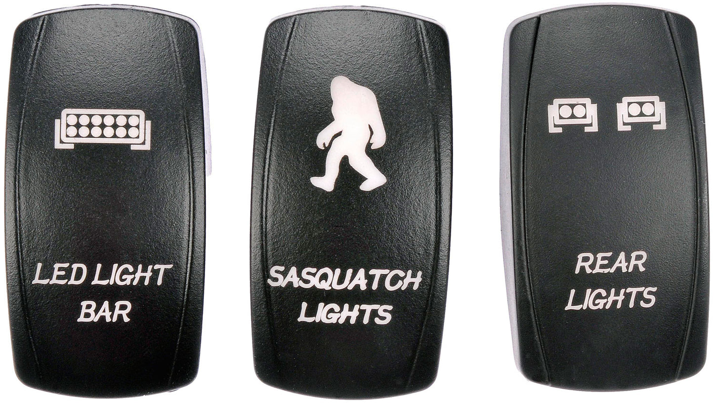 Electrical Switch Rocker Covers Rear Light Bar Sasquatch (Dorman 84948)