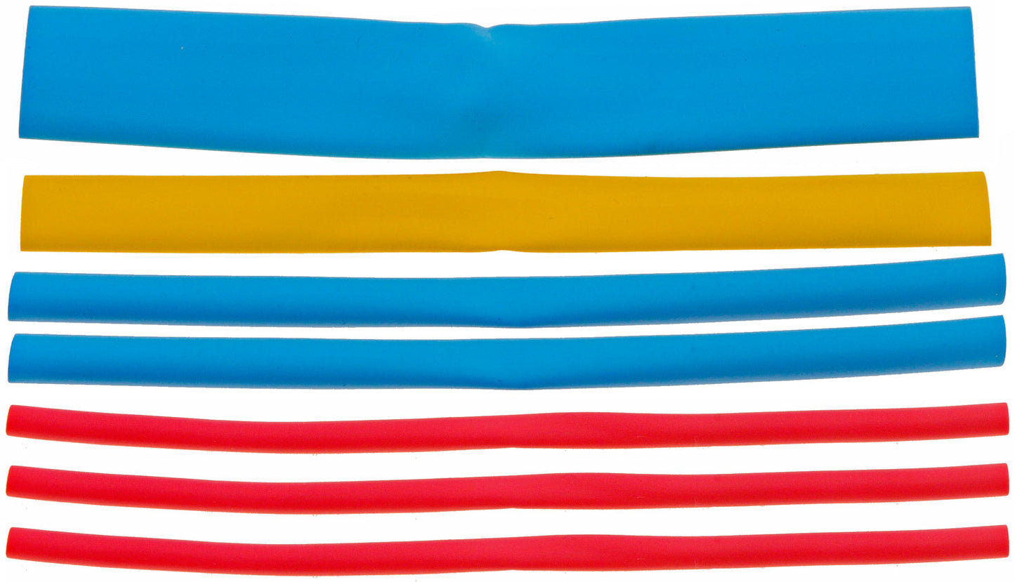 6 In. Assorted Colors And Widths Heat Shrink Tubing PVC - Dorman# 85686