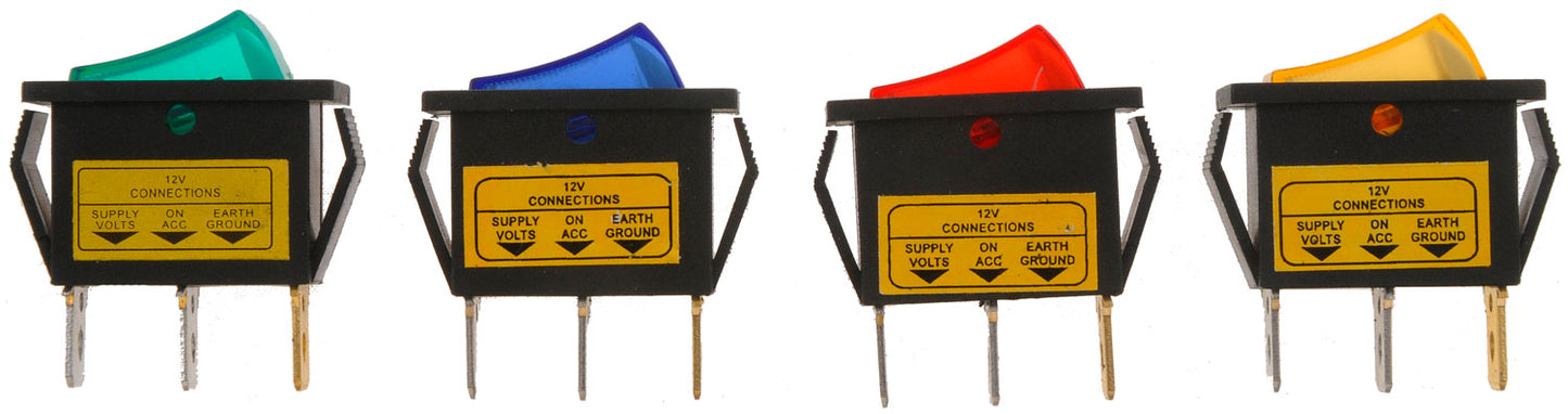 Multiple Rocker Electrical Switch Kit Red, Blue, Amber & Green - Dorman# 86923