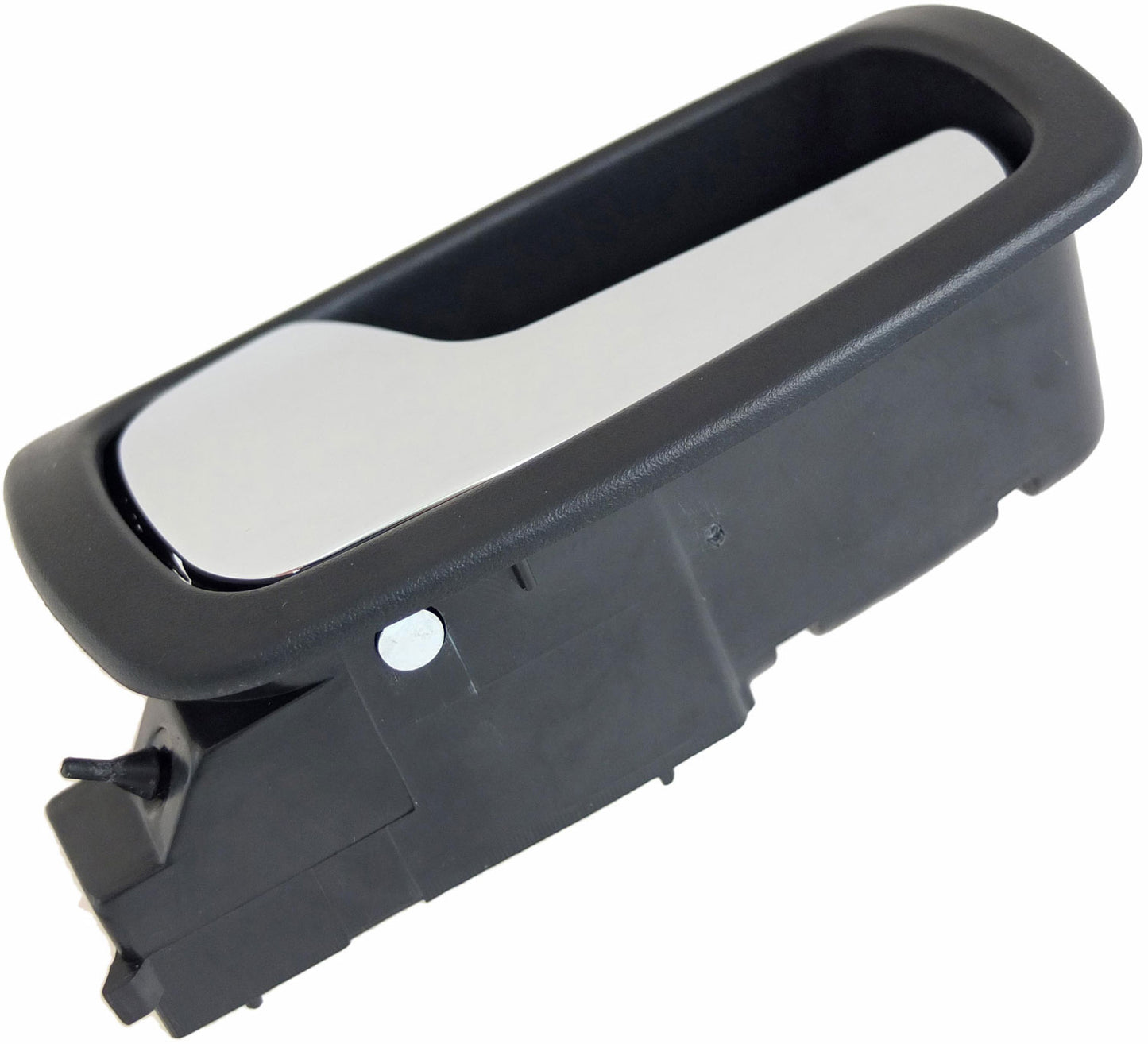 Interior Door Handle Rear Left Kit Chrome Lever Black Housing - Dorman# 88663