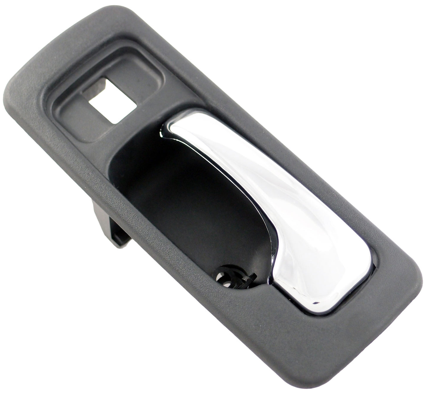 Interior Door Handle Front Left With Lock Hole Chrome Black - Dorman# 92429