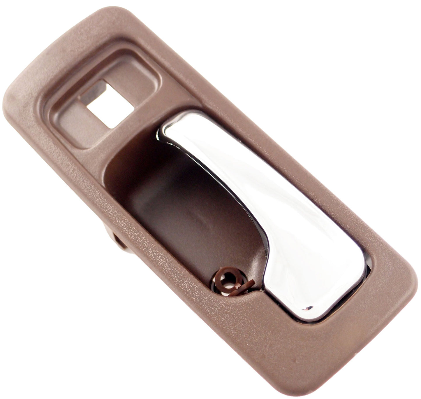 Interior Door Handle Front Left With Lock Hole Chrome Brown - Dorman# 92431