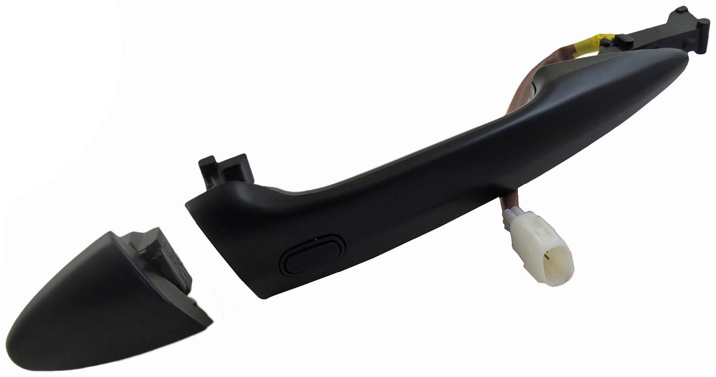 Exterior Door Handle Front Left RFID Chrome Black - Dorman# 93062