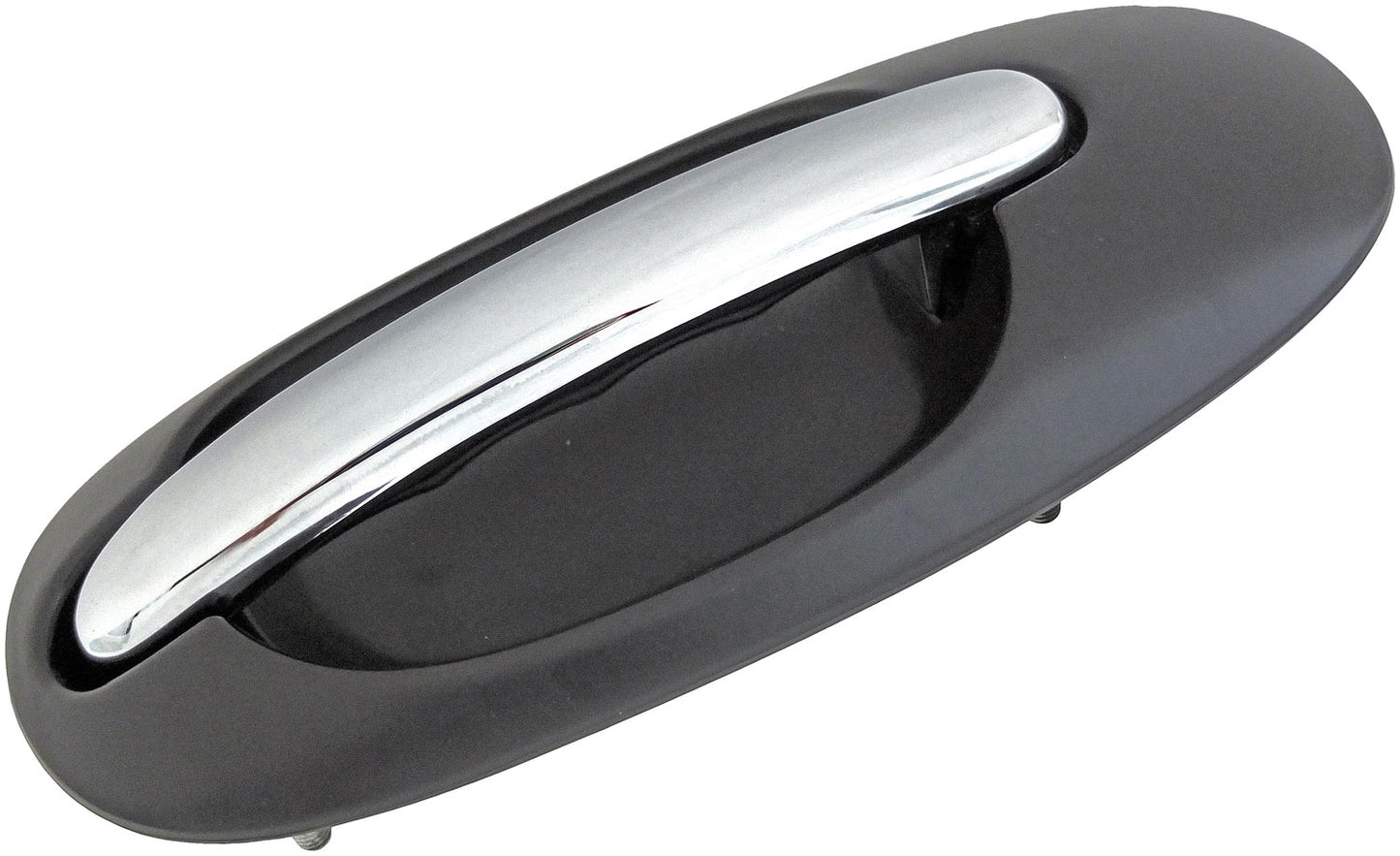 Ext Door Handle Side Sliding Left w/ Keyhole Chrome Lever Black Housing - 93603