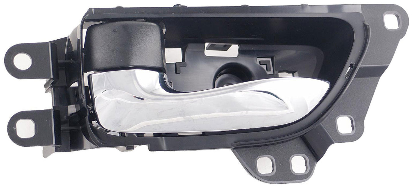 Interior Door Handle Chrome Lever Rear Left Black Housing - Dorman 79870