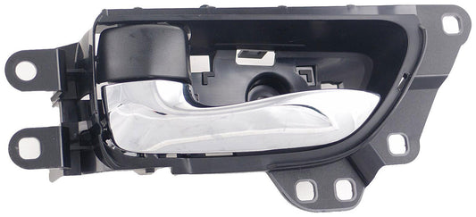 Interior Door Handle Chrome Lever Rear Left Black Housing - Dorman 79870