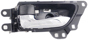 Interior Door Handle Chrome Lever Rear Left Black Housing - Dorman 79870