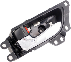 Interior Door Handle Chrome Lever Rear Left Black Housing - Dorman 79870