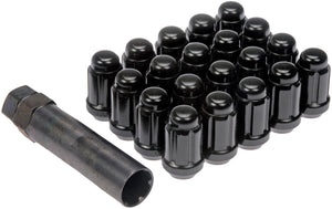 Black Chrome Spline Drive Lock Set 1/2-20, Length 1.395 In. - Dorman 711-256
