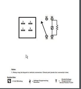 Two GM 12135170 Fuel Horn Fog Starter Headlamp 4-Pin Relay Many Functions