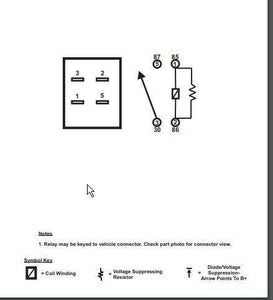 Two GM 12135170 Fuel Horn Fog Starter Headlamp 4-Pin Relay Many Functions