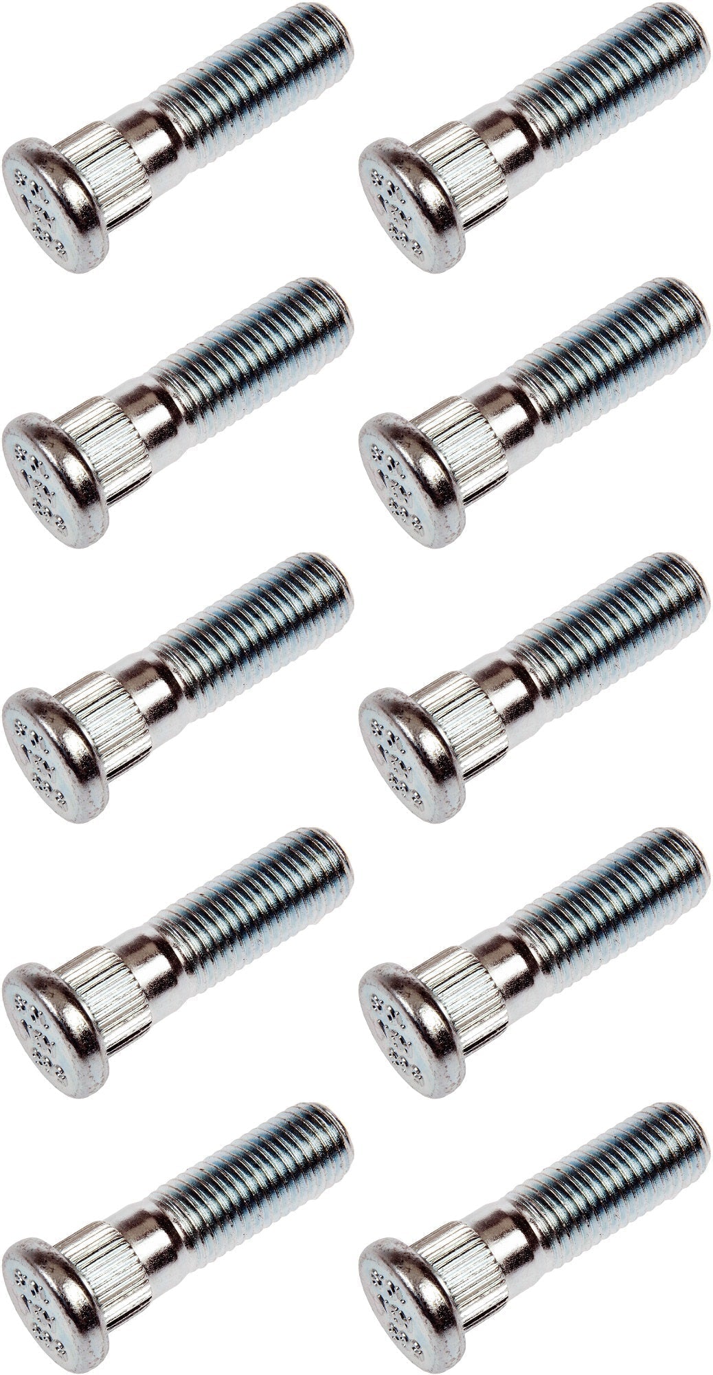 10 Serrated Wheel Stud M12-1.50 - 12.97mm Knurl, 42.5mm Length - Dorman# 610-568