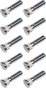 10 Serrated Wheel Stud M12-1.50 - 12.97mm Knurl, 42.5mm Length - Dorman# 610-568
