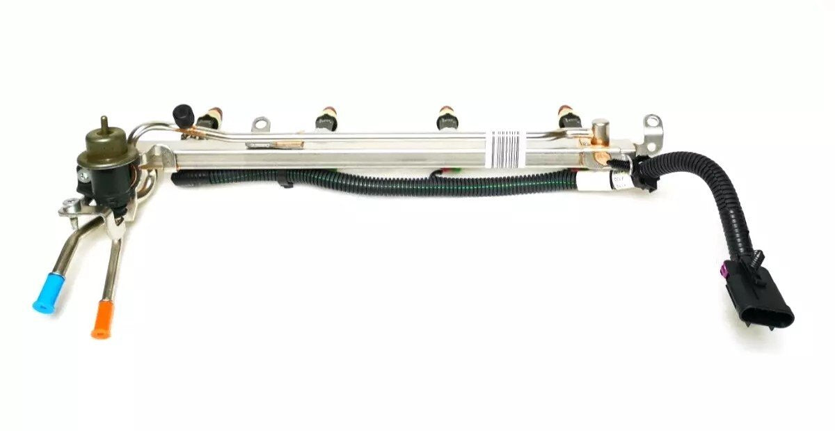 New OEM Asy. Fuel Rail +4 Injectors+Harness +Regulator for 04-05 Canyon Colorado